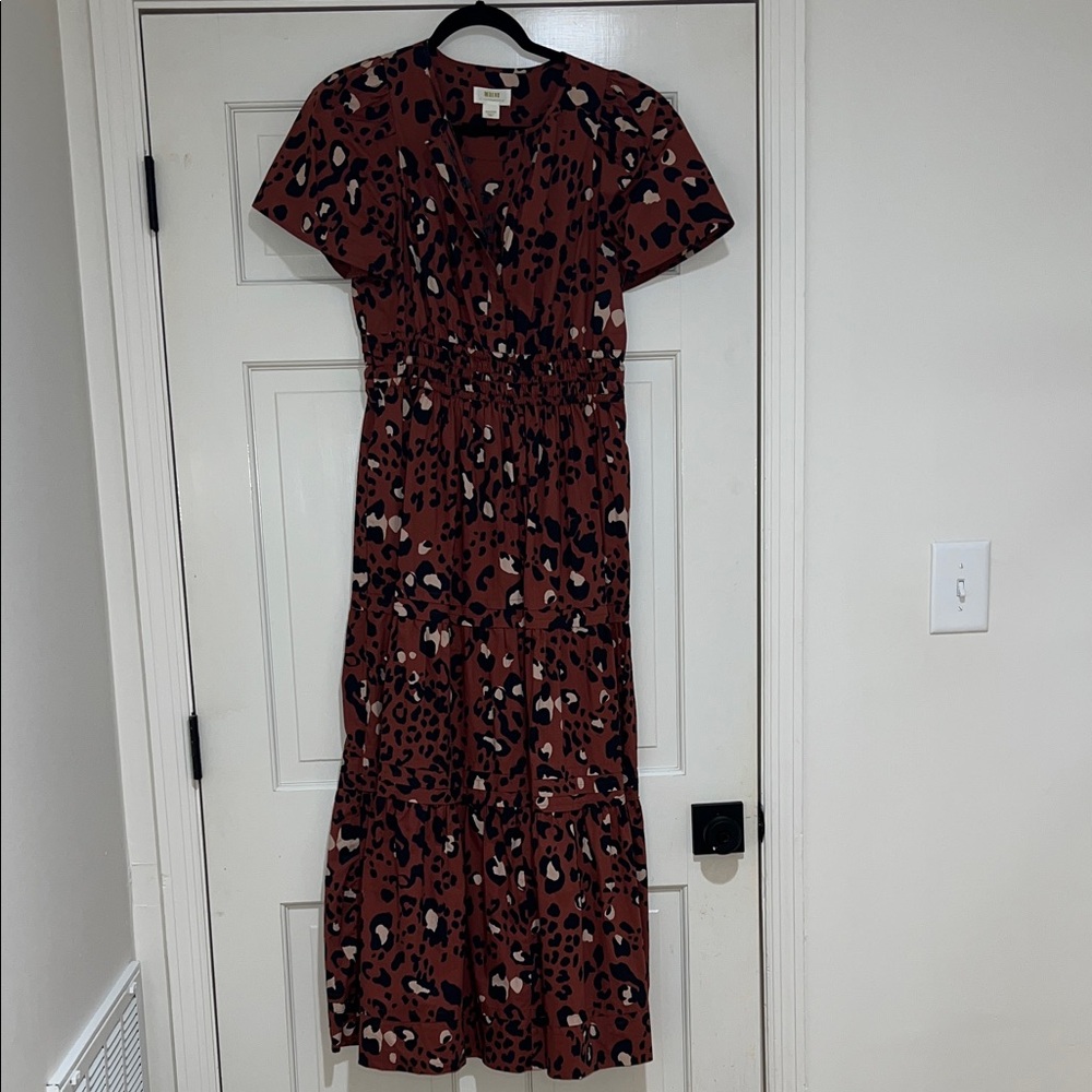 Maeve by Anthropologie Animal Print Maxi Dress